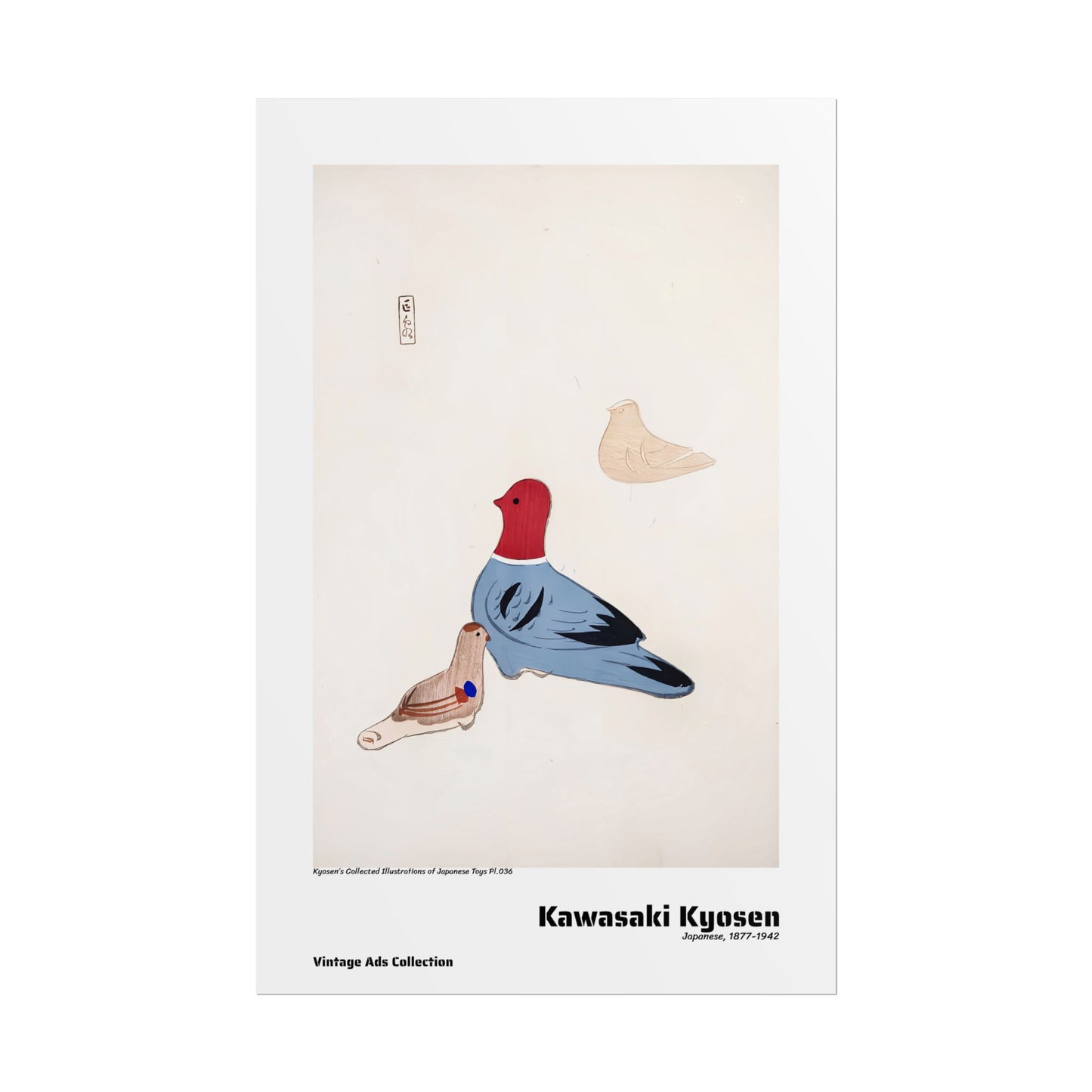 Kyosen's Collected Illustrations of Japanese Toys Pl.036 (1919) by Kawasaki Kyosen / Affiche imprimée - Série Vintage Ads Collection