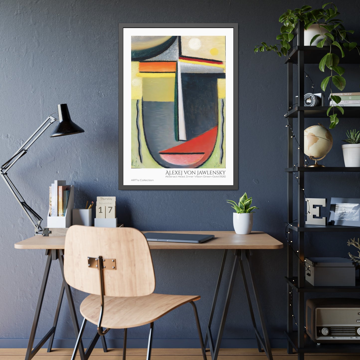 Abstract Head, Inner Vision Green-Gold (1926) by Alexej von Jawlensky / Affiche Encadrée série ART's Collection