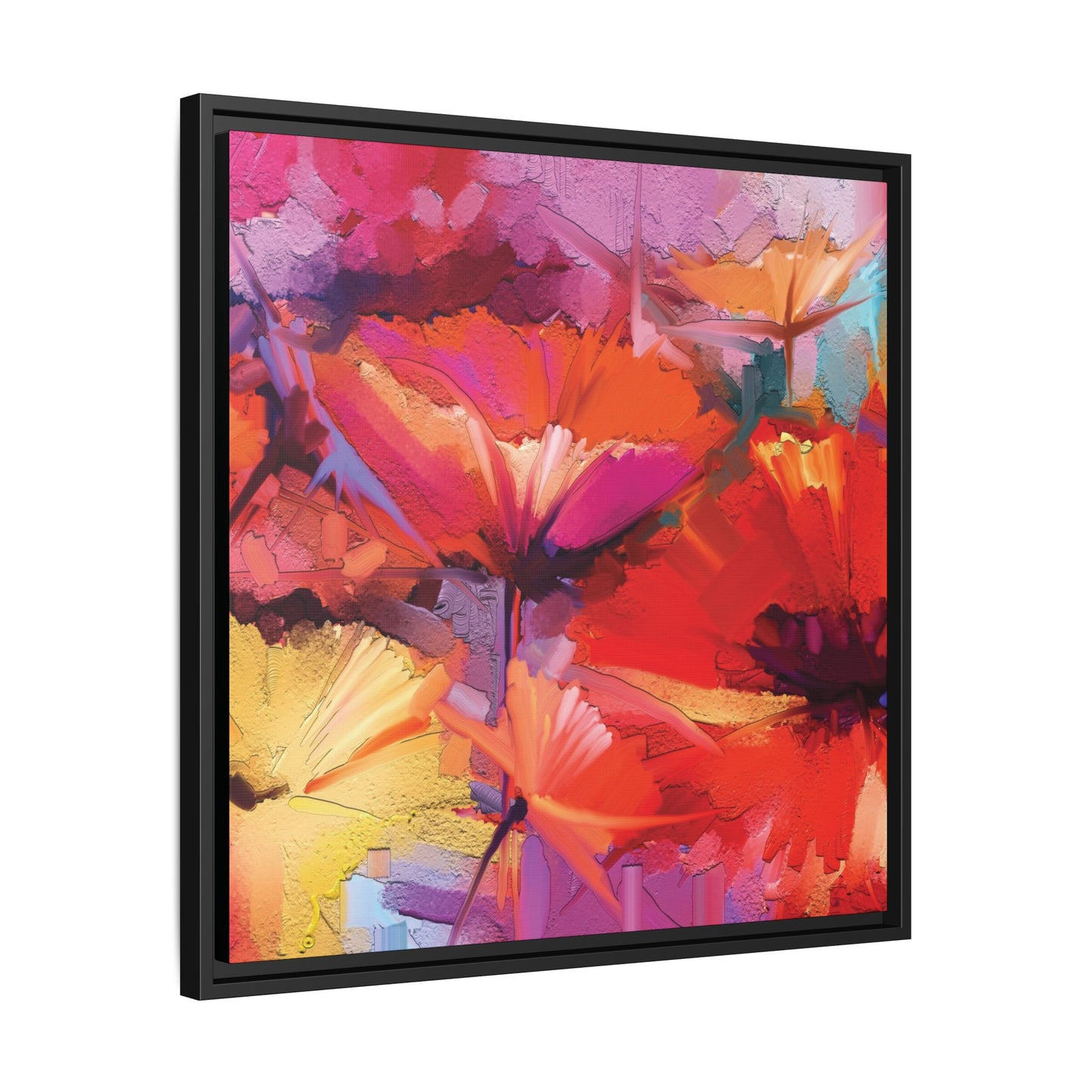 Tableau Floral Garance "Série Sign Collections" / Toile encadrée sur caisse américaine