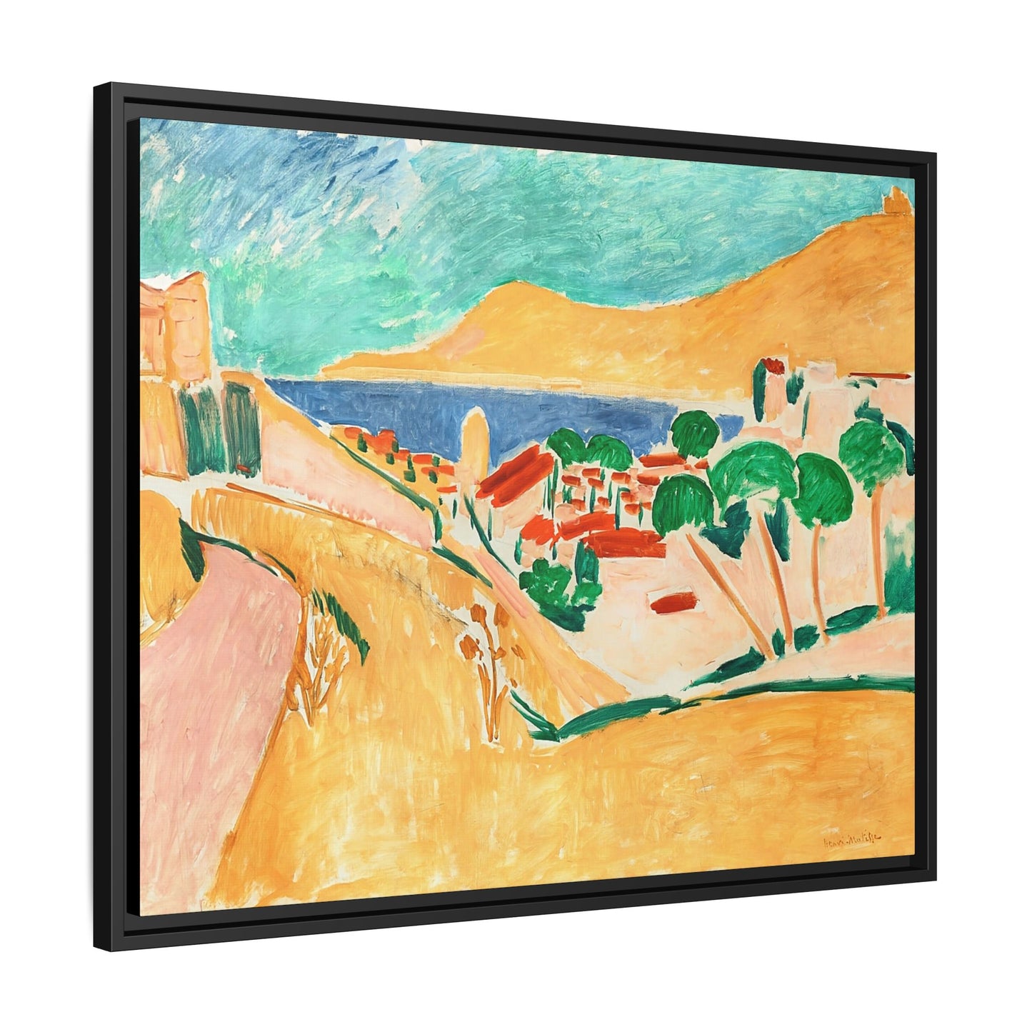 Collioure en août (autour de 1911) by Henri Matisse / Toile encadrée sur caisse américaine