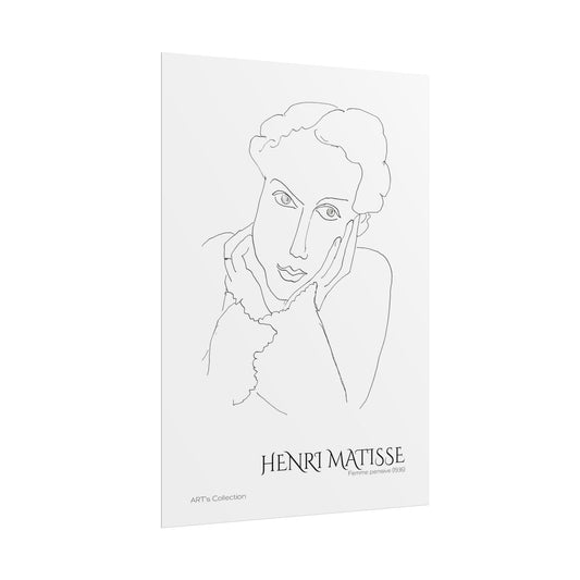 Femme pensive (1936) by Henri Matisse / Affiche imprimée - Série ART's Collection
