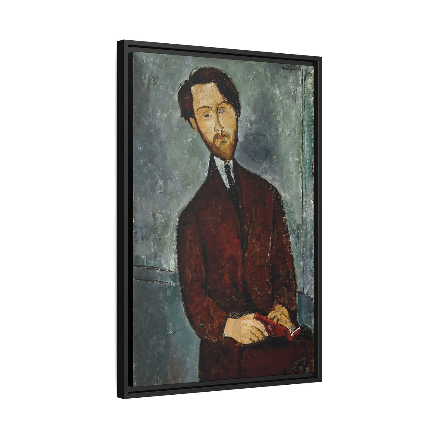 Léopold Zborowski (1911-1920) by Amedeo Modigliani / Toile encadrée sur caisse américaine