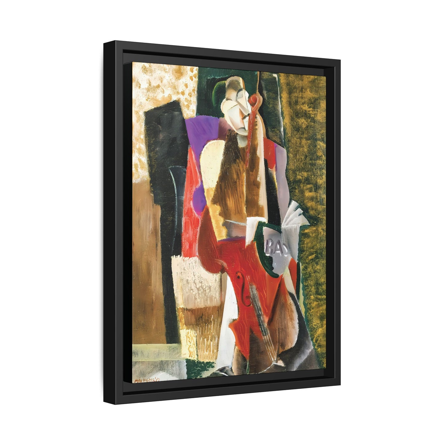 The Cellist (1917) by Max Weber / Toile encadrée sur caisse américaine