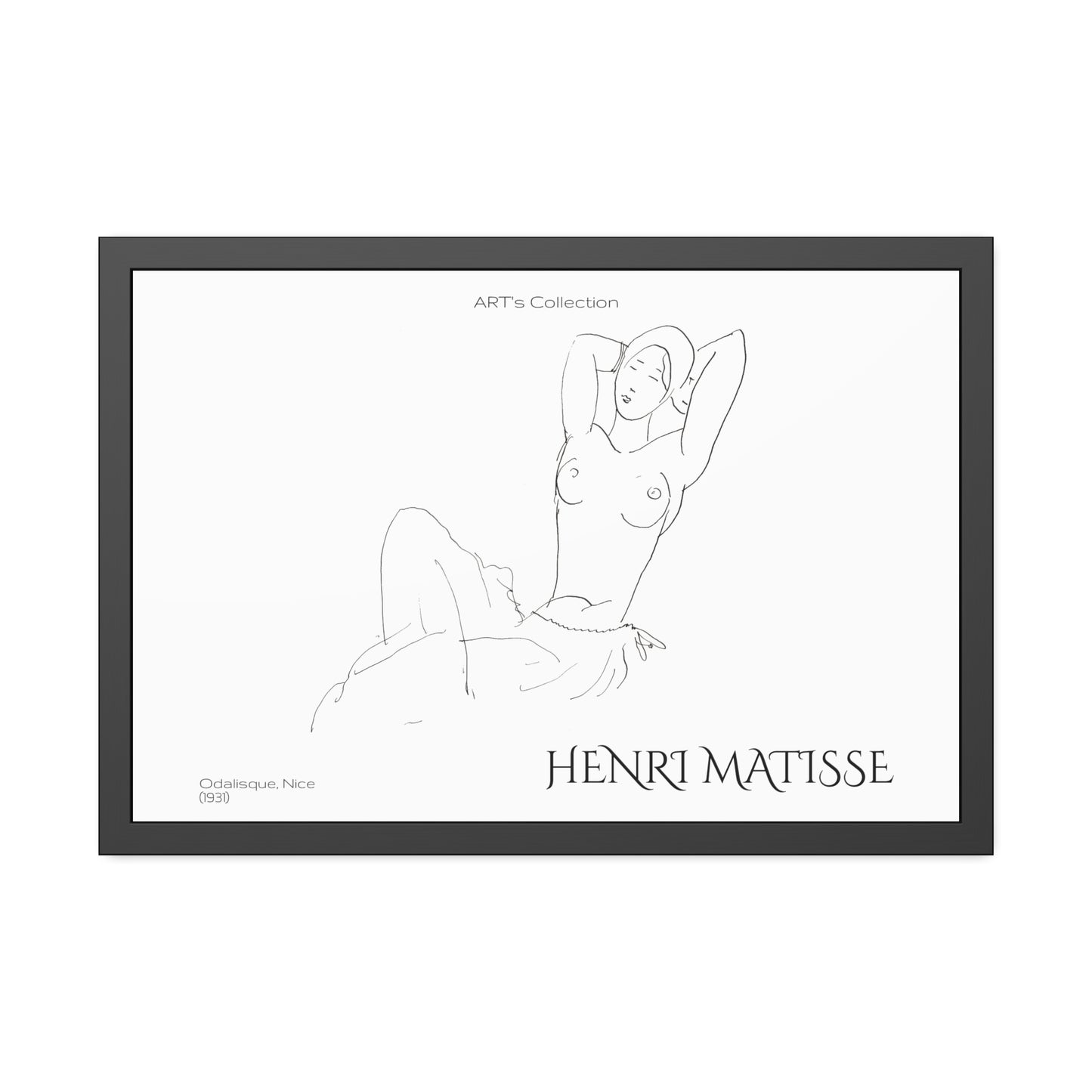Odalisque, Nice (1931) by Henry Matisse / Affiche Encadrée série ART's Collection