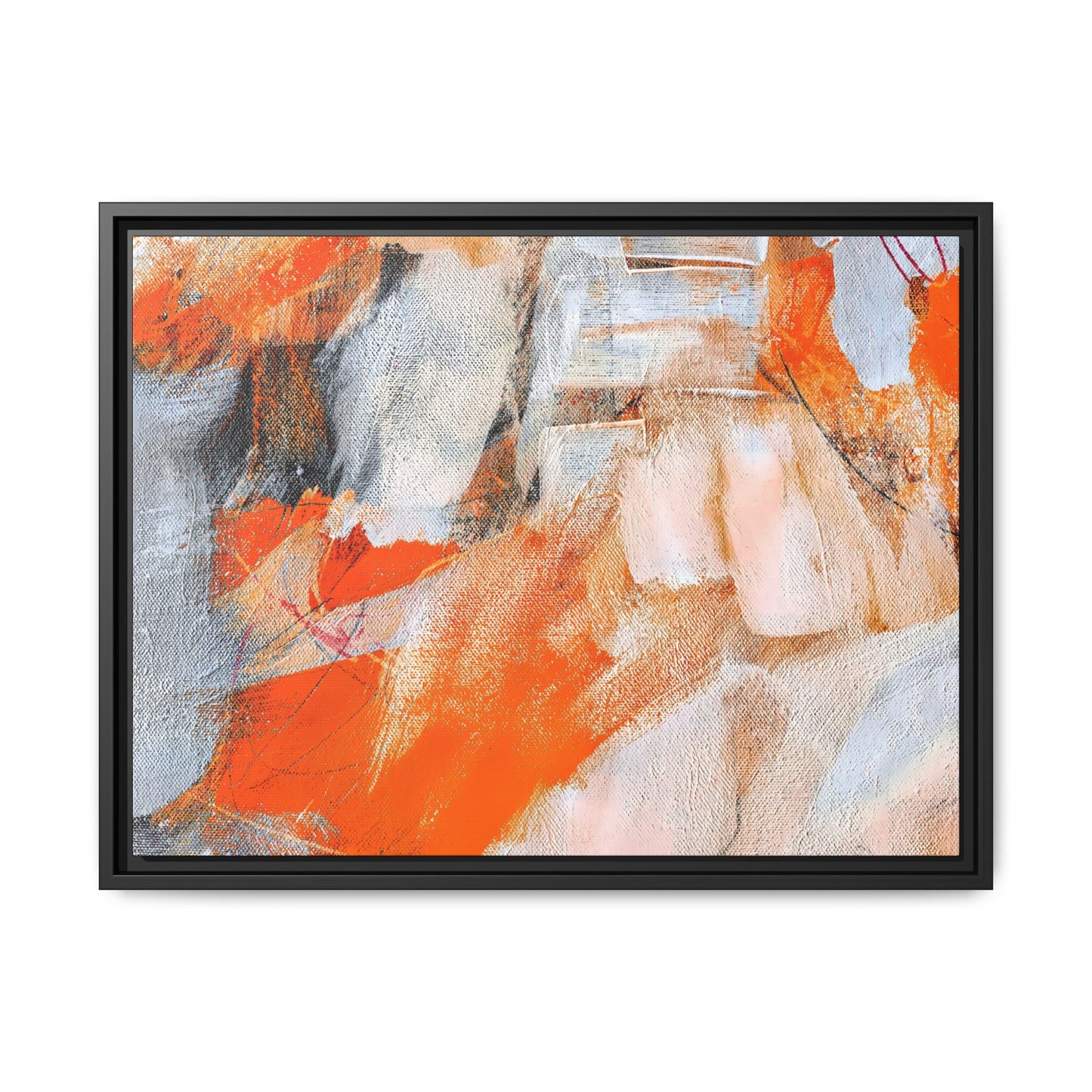 Tableau Intemporel Mandarine "Série Sign Collections" / Toile encadrée sur caisse américaine