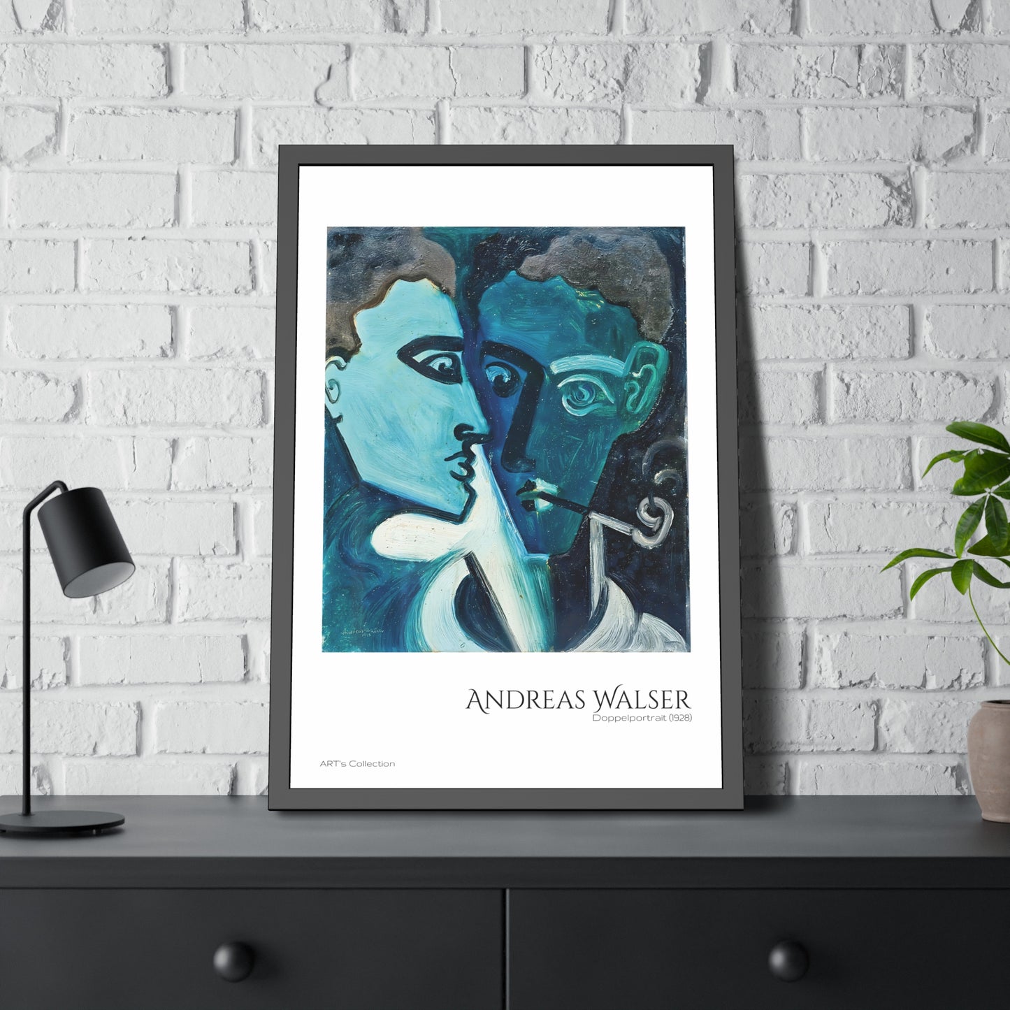 Doppelportrait (1928) by Andreas Walser / Affiche Encadrée série ART's Collection