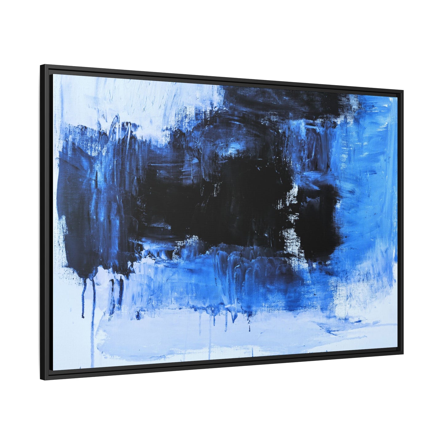 Tableau Beaux Arts Black Ocean "Série Sign Collections" / Toile encadrée sur caisse américaine