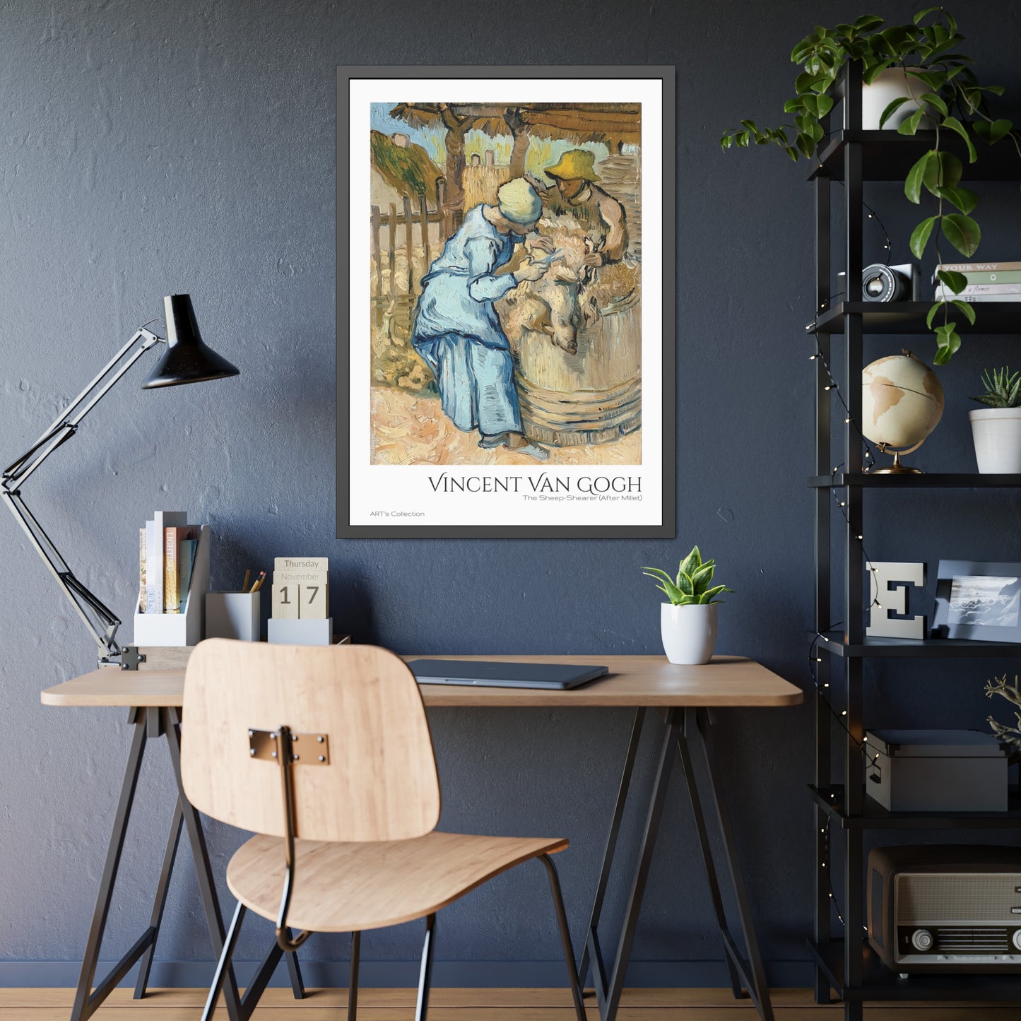 The Sheep-Shearer (After Millet) by Vincent Van Gogh / Affiche Encadrée série ART's Collection