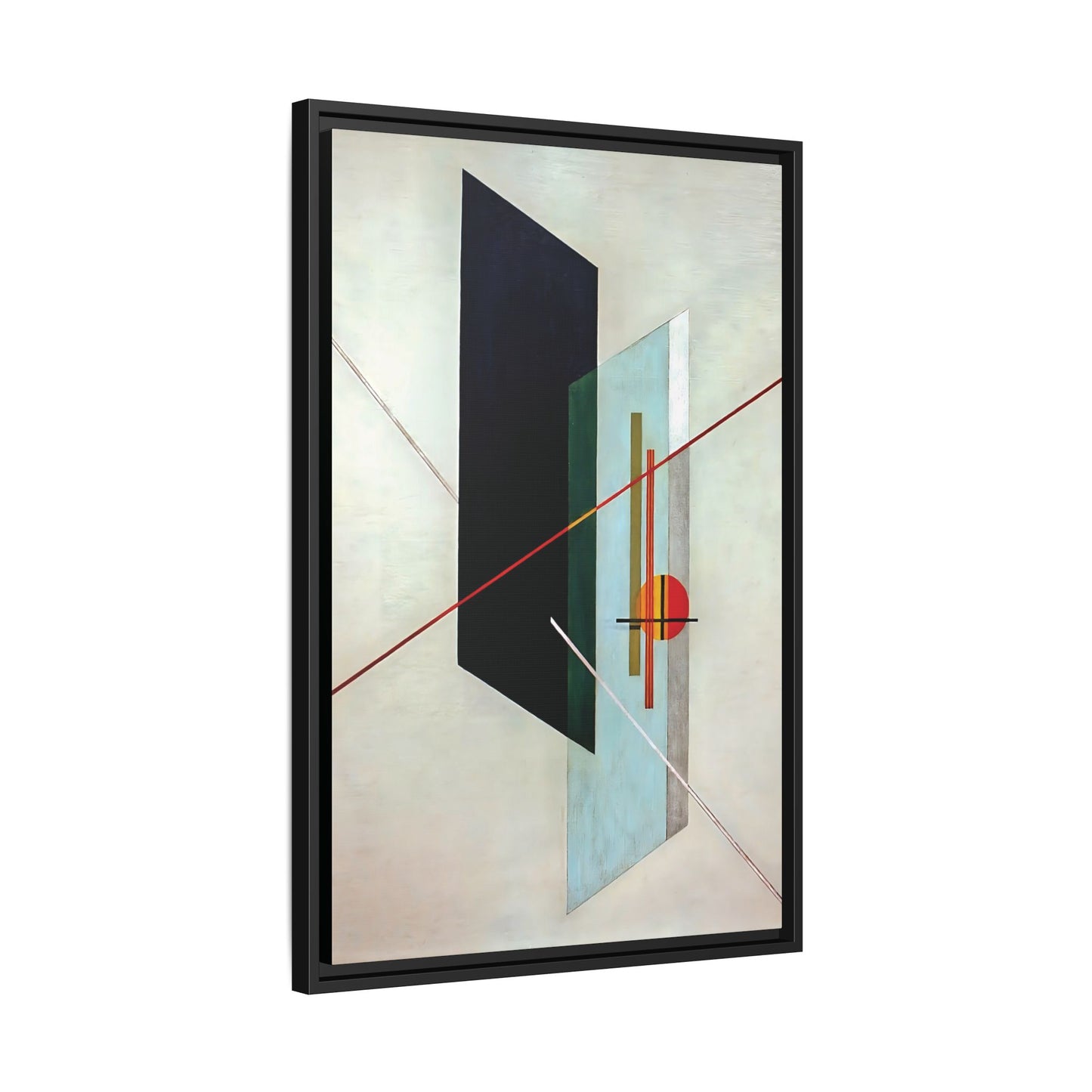 A IX (1923) by László Moholy-Nagy / Toile encadrée sur caisse américaine