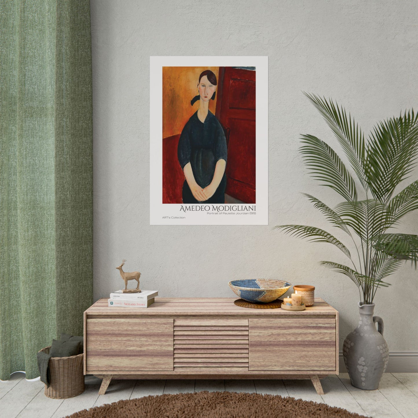 Portrait of Paulette Jourdain (1919) by Amedeo Modigliani / Affiche imprimée - Série ART's Collection