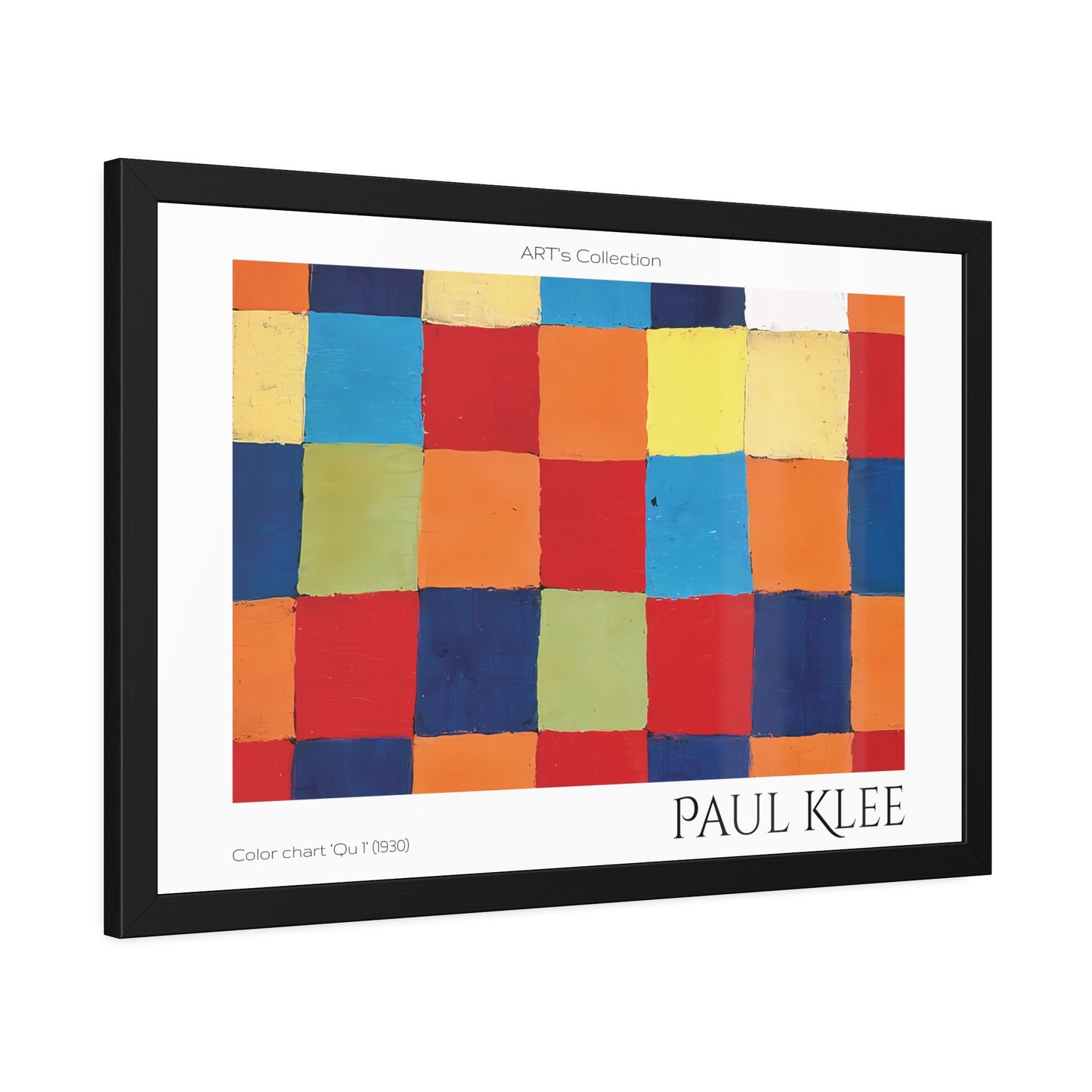Color chart Qu 1 (1930) by Paul Klee / Affiche Encadrée série ART's Collection