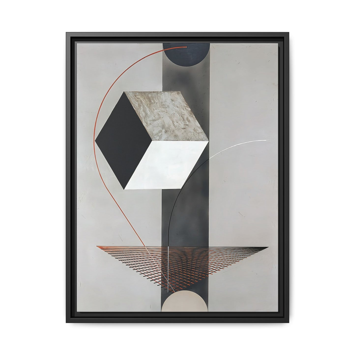 Proun 99 (ca. 1923-1925) by El Lissitzky / Toile encadrée sur caisse américaine