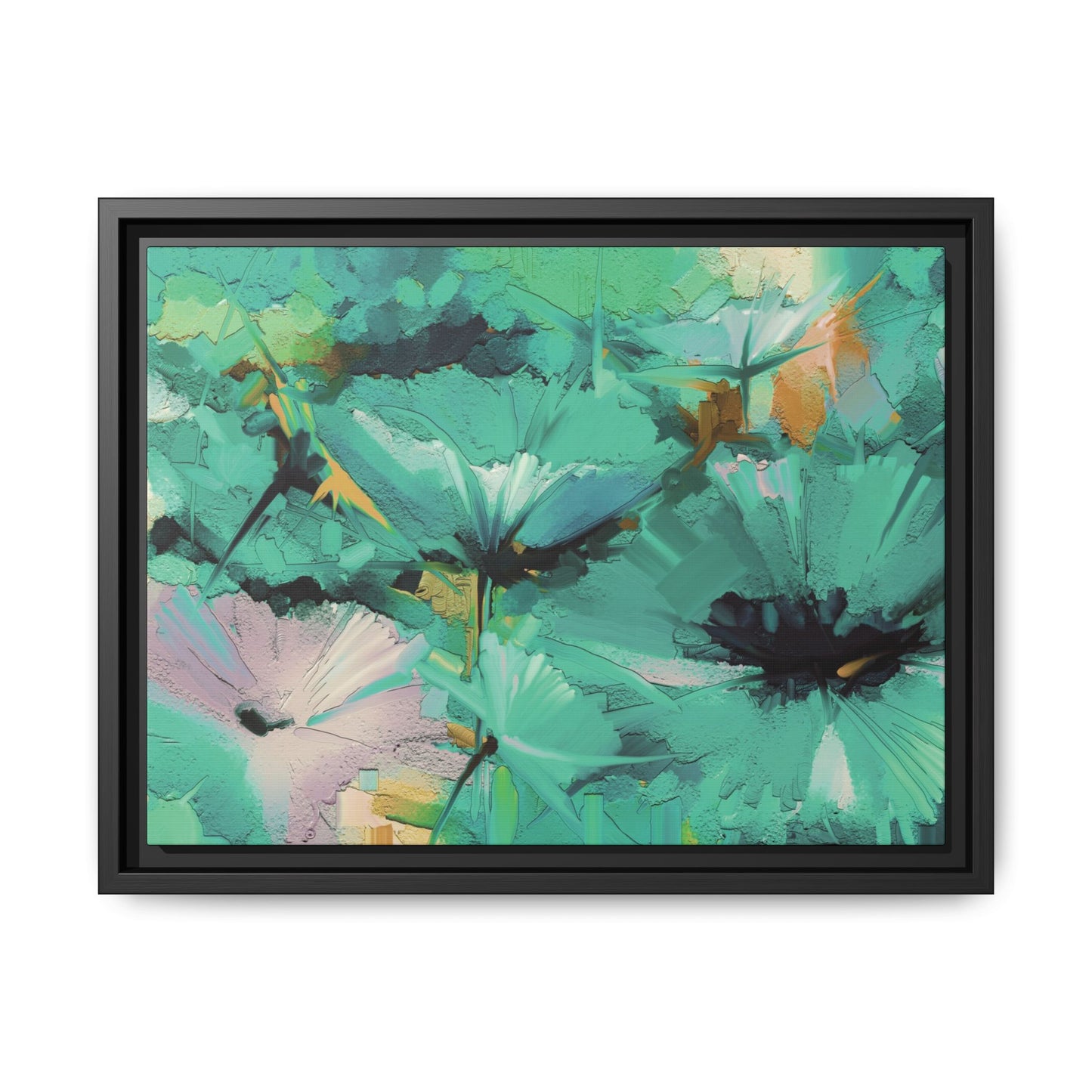 Tableau Floral Mers du Sud "Série Sign Collections" / Toile encadrée sur caisse américaine