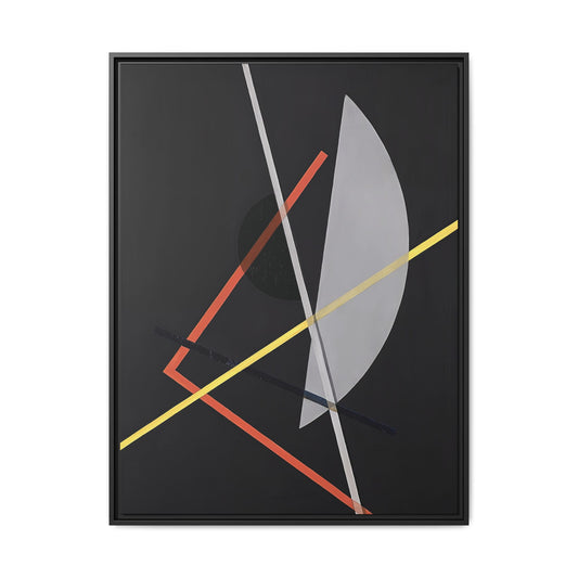 E IV - Konstruktion VII (ca 1922) by László Moholy-Nagy / Toile encadrée sur caisse américaine