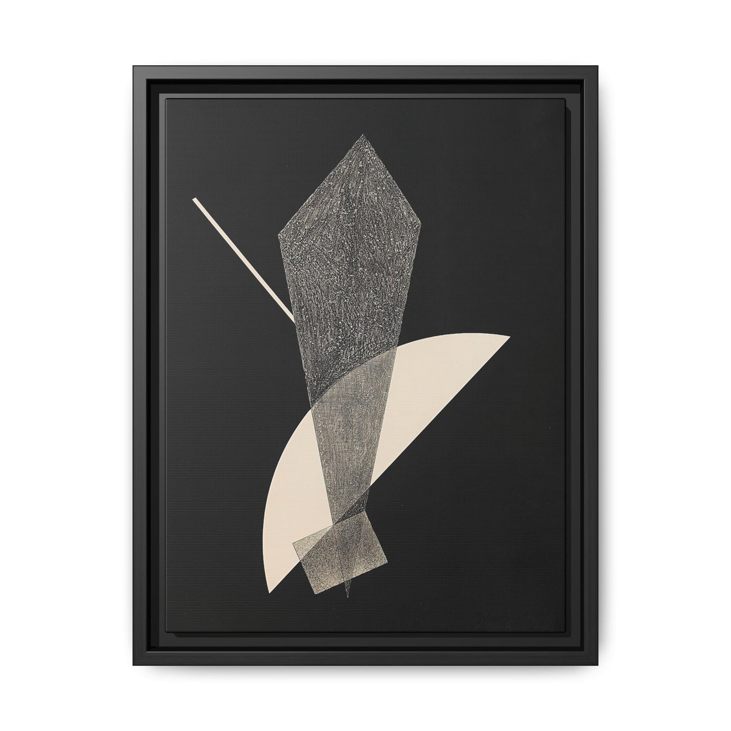 Konstruktion V (1923) by László Moholy-Nagy / Toile encadrée sur caisse américaine