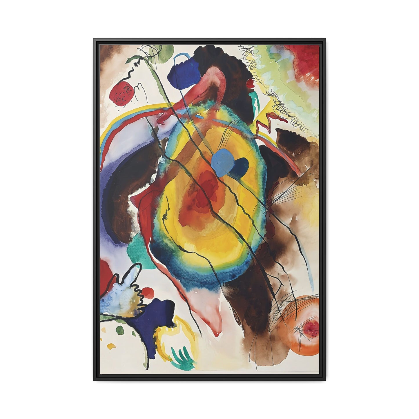 Entwurf zu einem Wandbild für Edwin R. Campbell by Wassily Kandinsky (1914) by Wassily Kandinsky / Toile encadrée sur caisse américaine