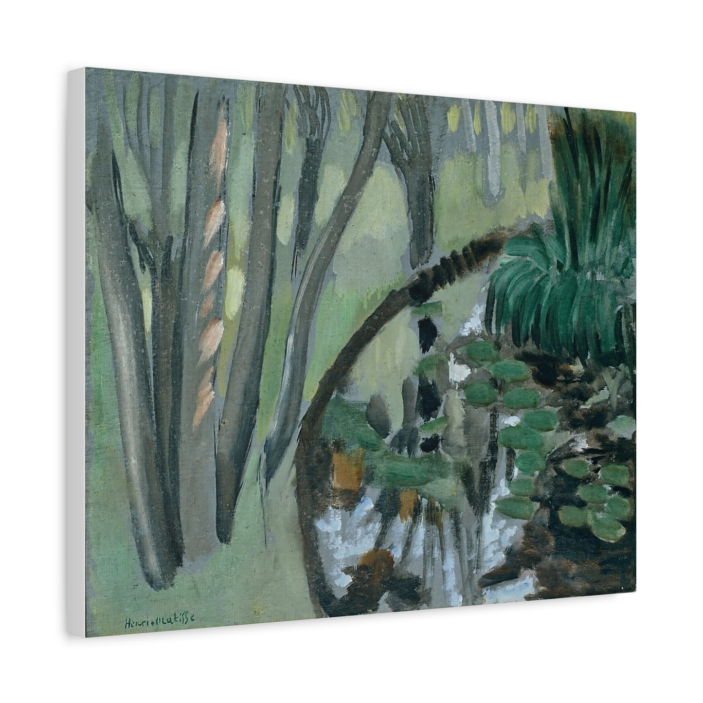 Le ruisseau, Maintenon (1918) by Henri Matisse / Reproduction Fine Art sur Toile / Flanc Large Epaisseur 3.2 cm - 1.25 inch