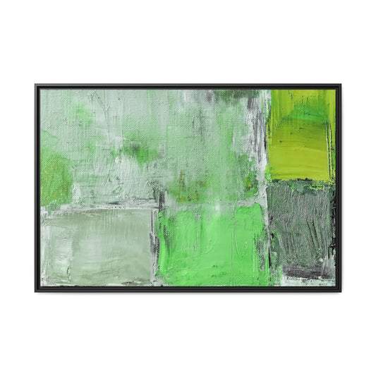 Tableau Beaux Arts Vert Emeraude "Série Sign Collections" / Toile encadrée sur caisse américaine