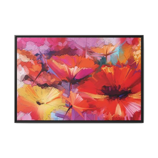 Tableau Floral Garance "Série Sign Collections" / Toile encadrée sur caisse américaine