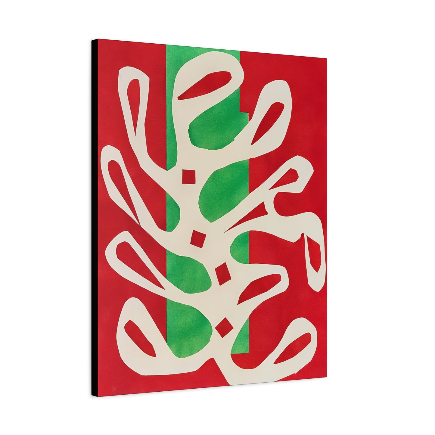 Henri Matisse / Algue blanche sur fond rouge et vert (1947) / Reproduction Fine Art sur Toile / Epaisseur 3.2 cm - 1.25 inch