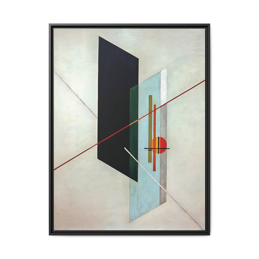 A IX (1923) by László Moholy-Nagy / Toile encadrée sur caisse américaine