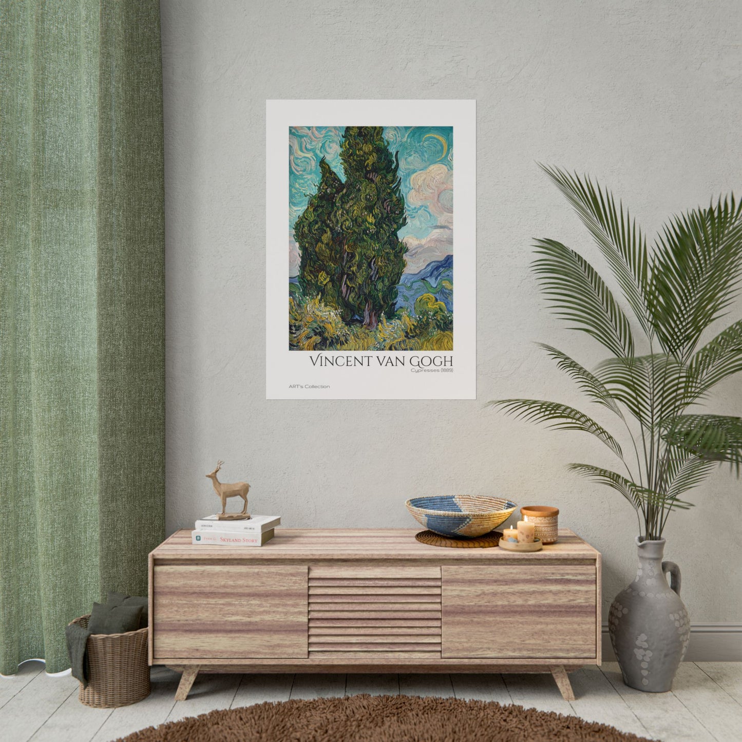 Cypresses (1889) by Vincent van Gogh / Affiche imprimée - Série ART's Collection