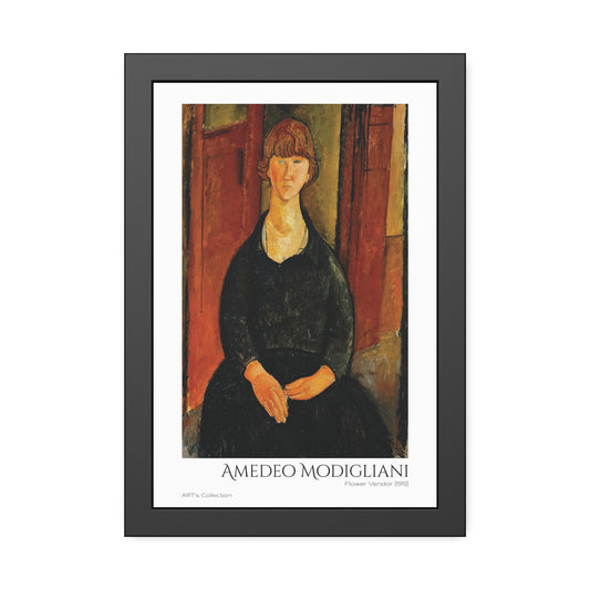 Flower Vendor (1919) by Amedeo Modigliani / Affiche Encadrée série ART's Collection