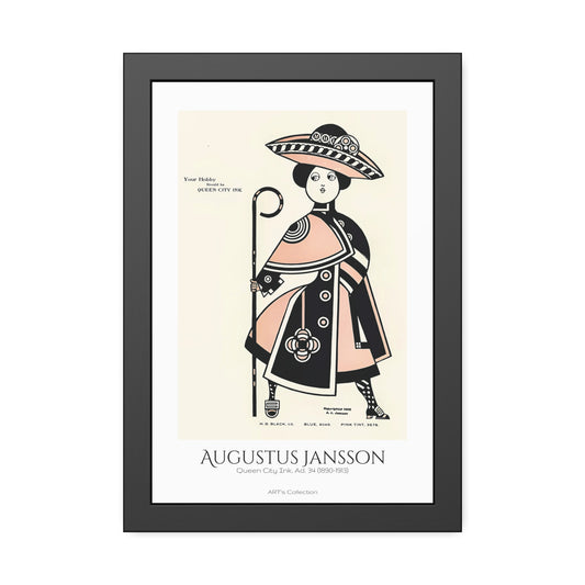Queen City Ink, Ad. 34 (1890-1913) by Augustus Jansson / Affiche Encadrée série ART's Collection