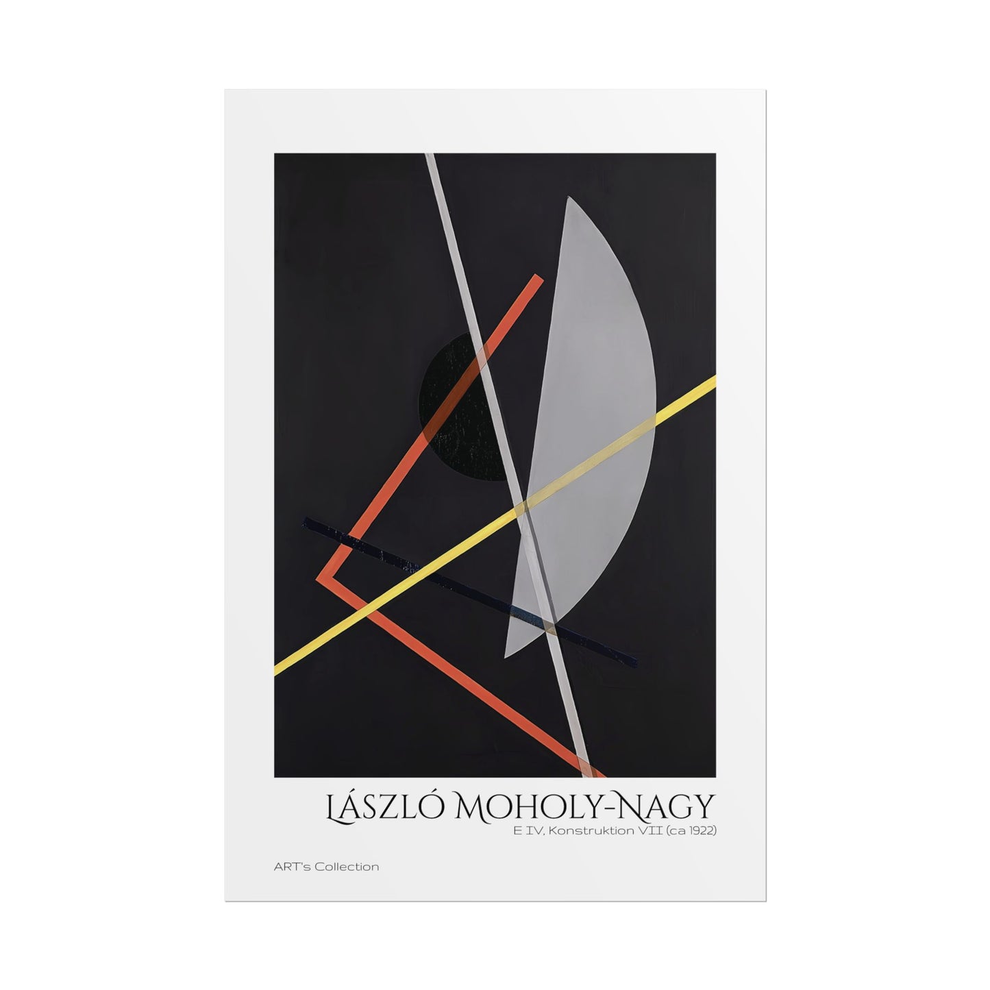 E IV, Konstruktion VII (ca 1922) by László Moholy-Nagy / Affiche imprimée - Série ART's Collection