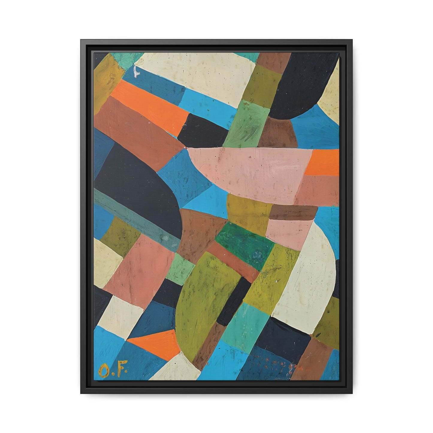 Petite Composition (Circa 1937) by Otto Freundlich / Toile encadrée sur caisse américaine