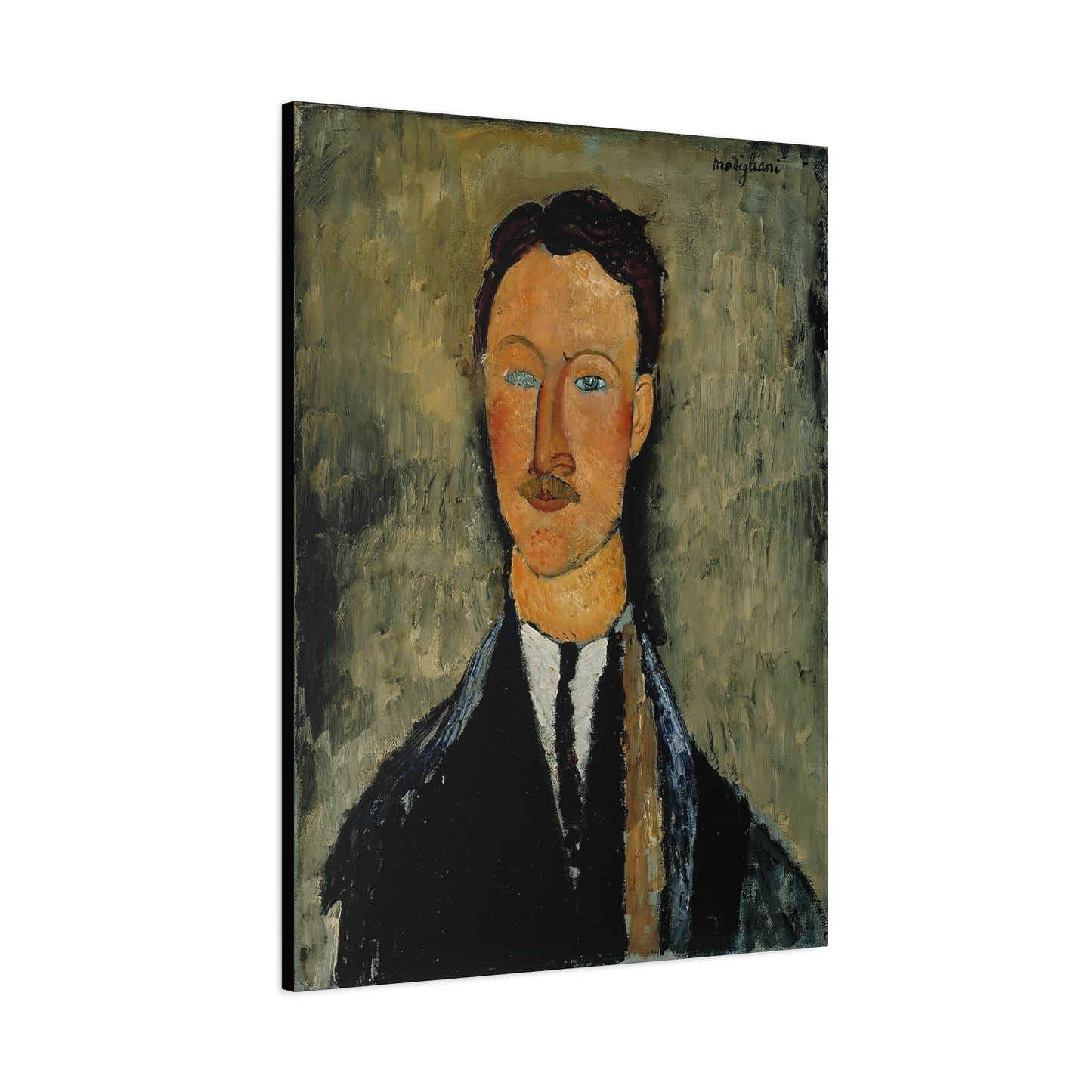 Portrait Of The Artist Léopold Survage (1918) by Amedeo Modigliani / Reproduction Fine Art sur Toile / Epaisseur 3.2 cm - 1.25 inch