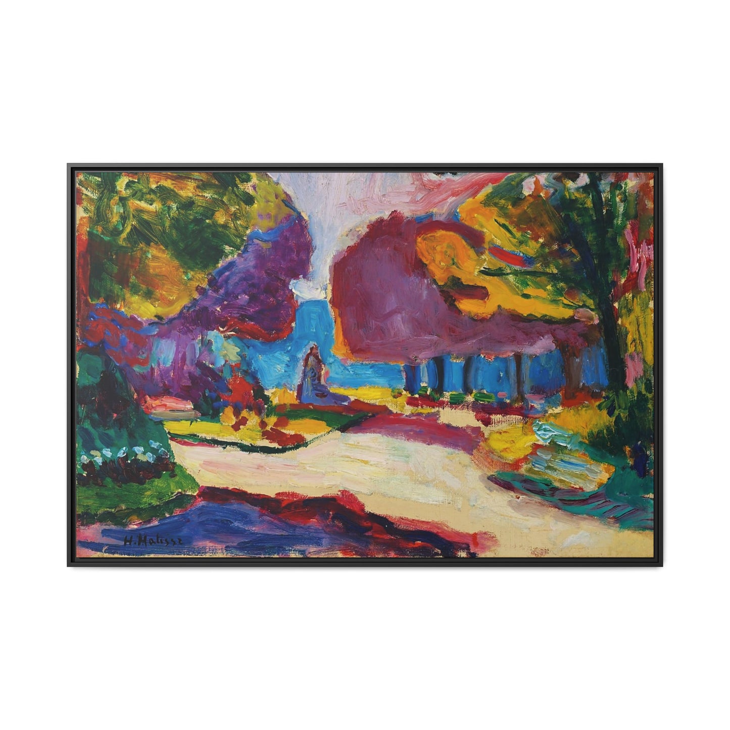Jardin du Luxembourg, Paris (1902) by Henri Matisse / Toile encadrée sur caisse américaine