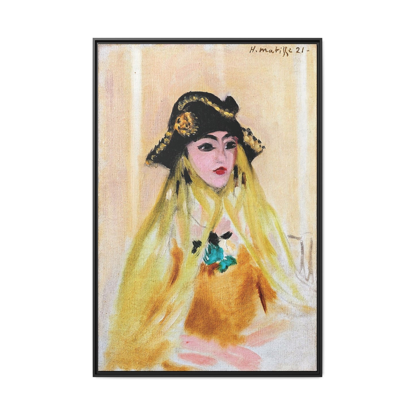Ancilla (1921) by Henri Matisse / Toile encadrée sur caisse américaine