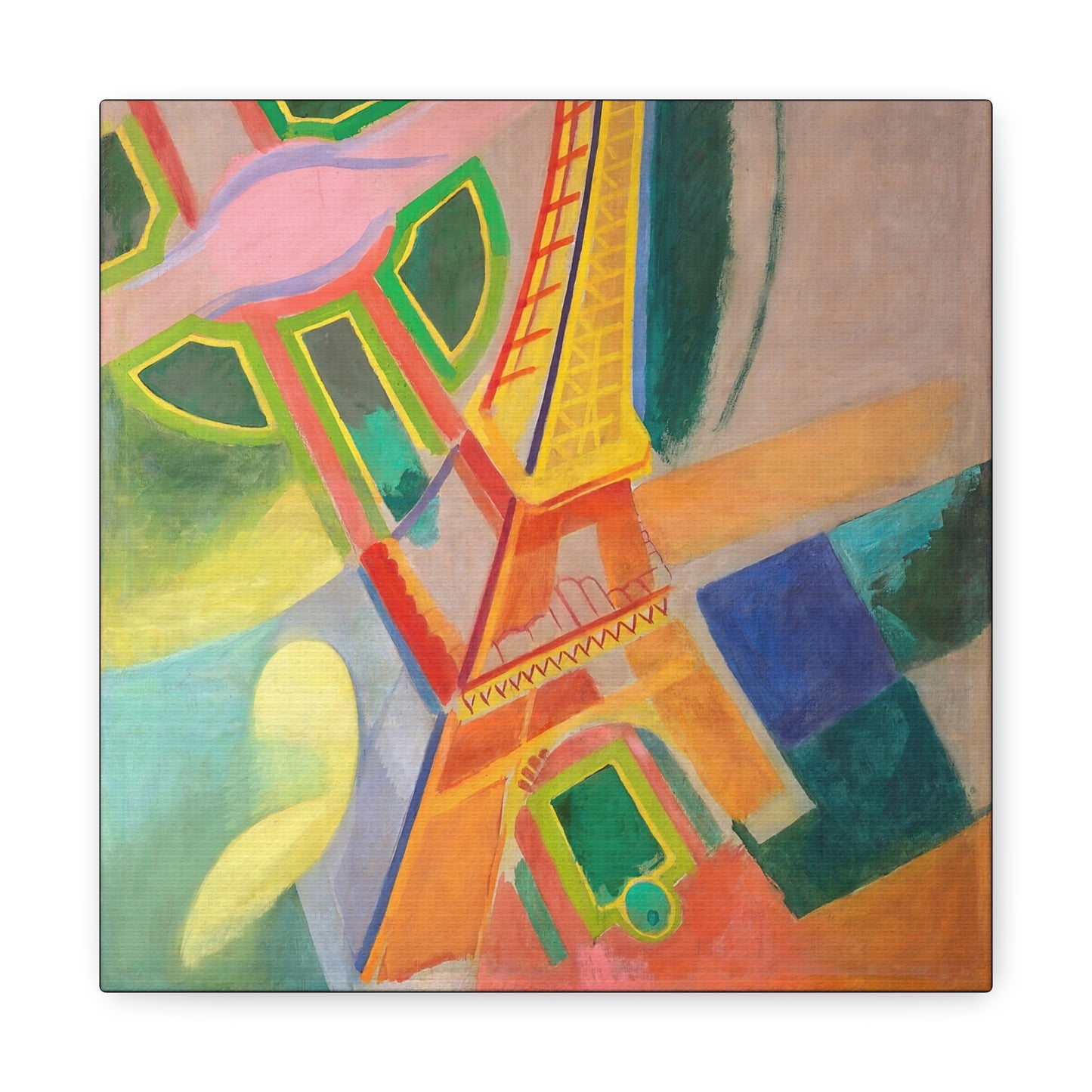 Eiffel Tower (1924) by Robert Delaunay / Reproduction Fine Art sur Toile / Large Epaisseur 3.2 cm - 1.25 inch