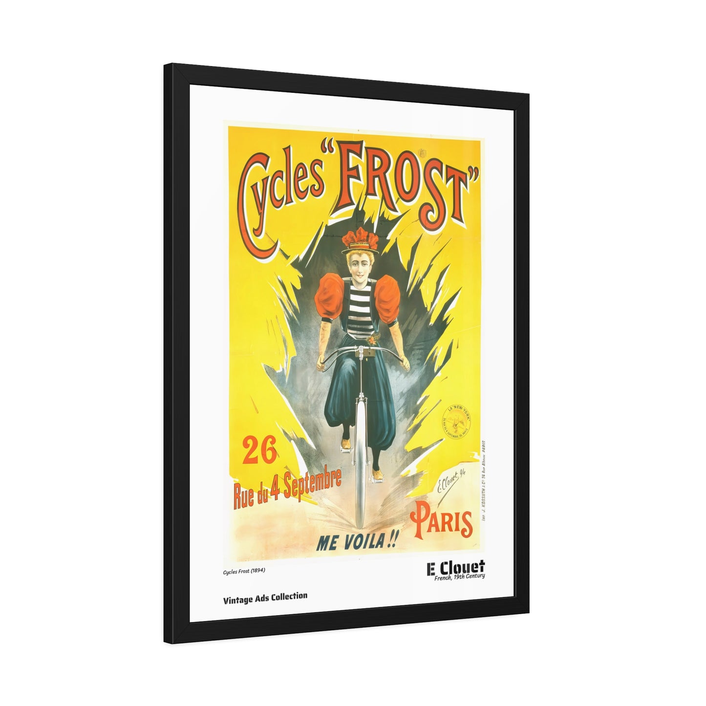 Cycles Frost (1894) by E Clouet / Affiche Encadrée Série Vintage Ads Collection