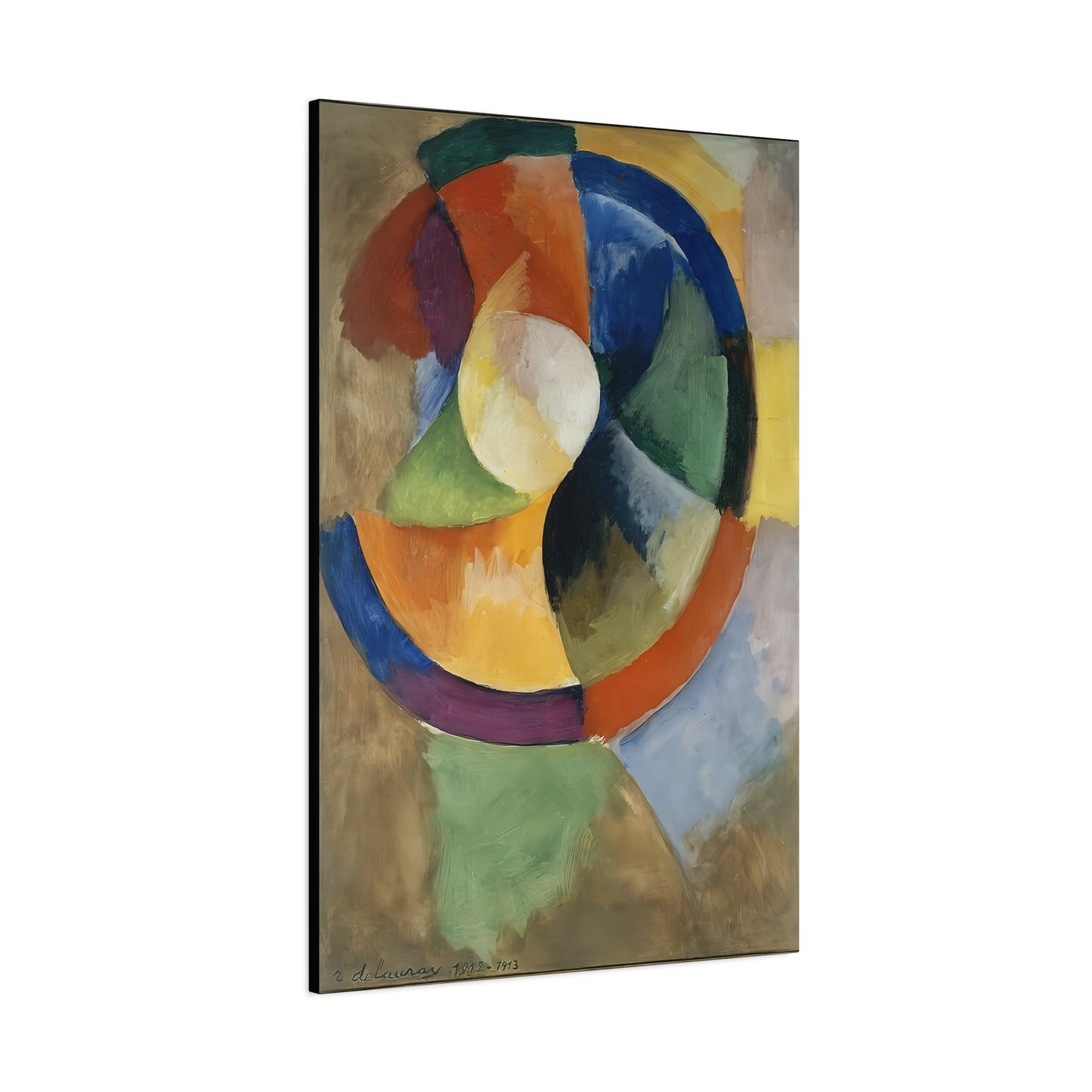 Formes circulaires, Soleil numéro 2 (1912-13) by Robert Delaunay / Reproduction Fine Art sur Toile / Epaisseur 3.2 cm - 1.25 inch