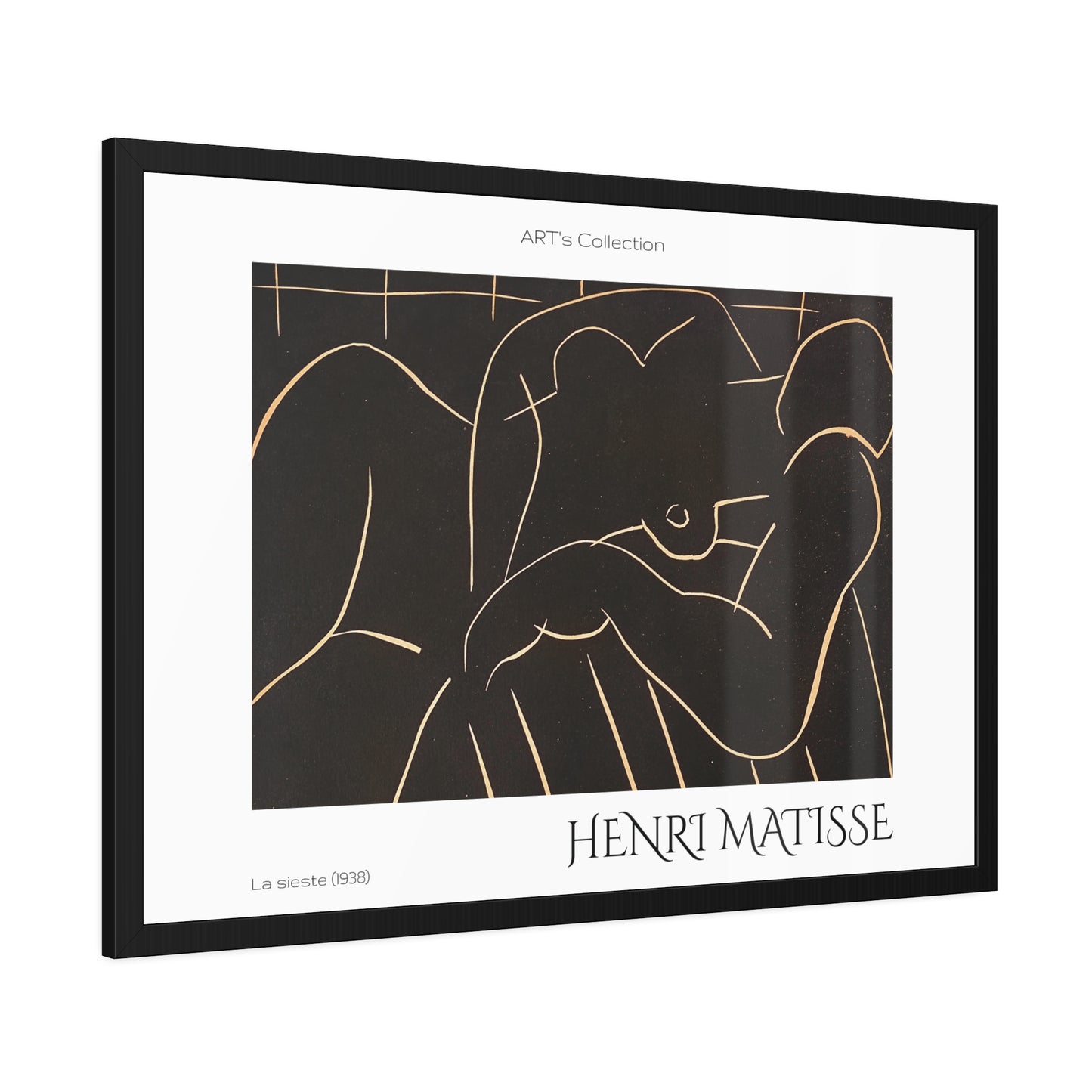 La sieste (1938) by Henry Matisse / Affiche Encadrée série ART's Collection