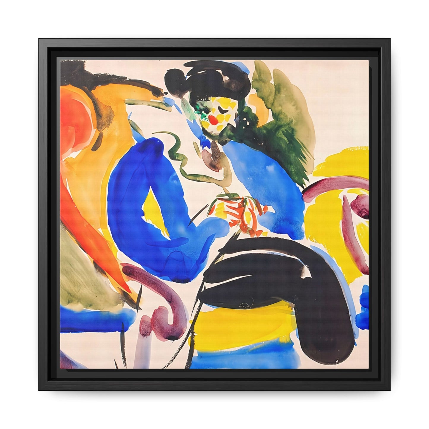 Calligraphic #2 Woman on Chair (1914-1918) by Henry Lyman Saÿen / Toile encadrée sur caisse américaine