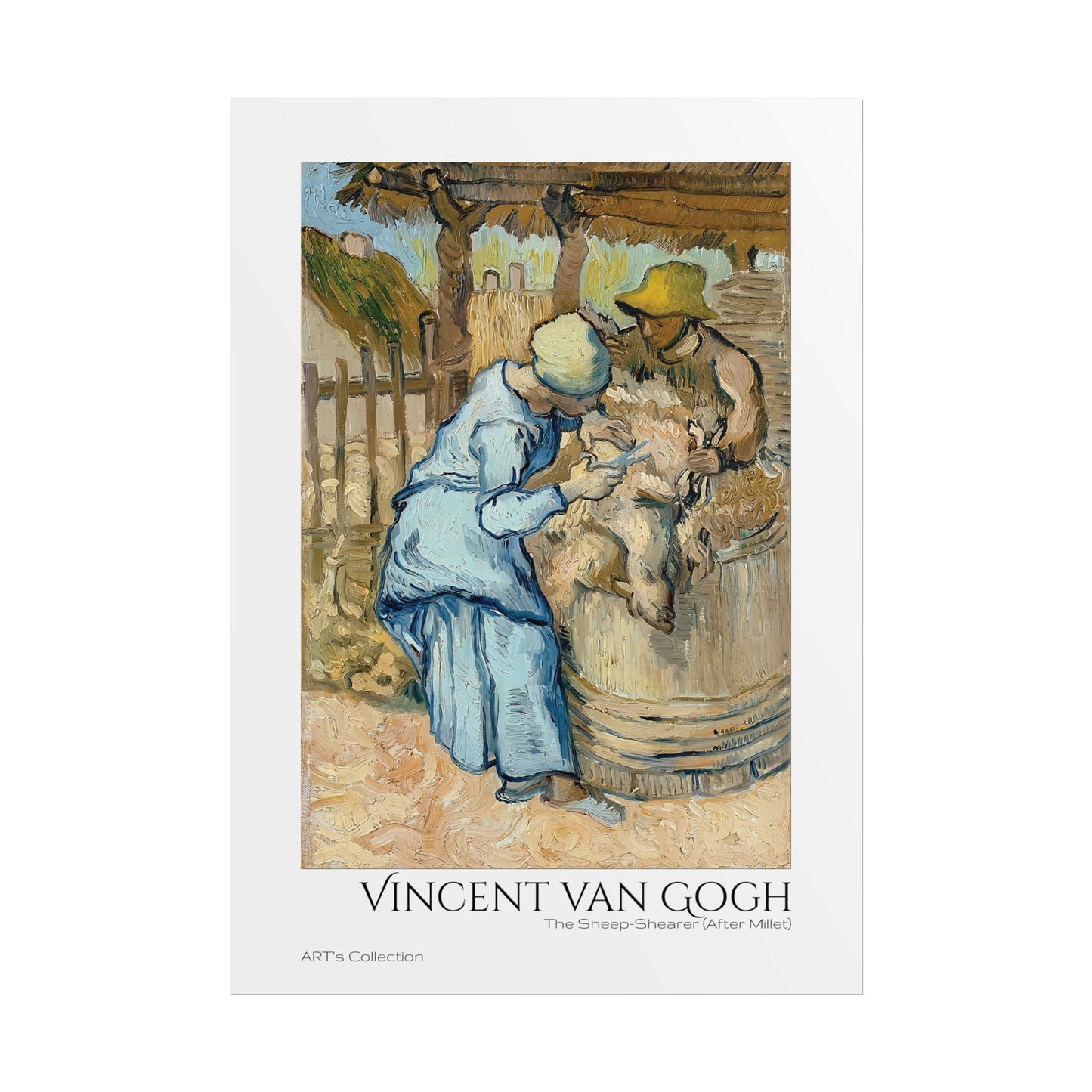 The Sheep-Shearer (After Millet) by Vincent van Gogh / Affiche imprimée - Série ART's Collection