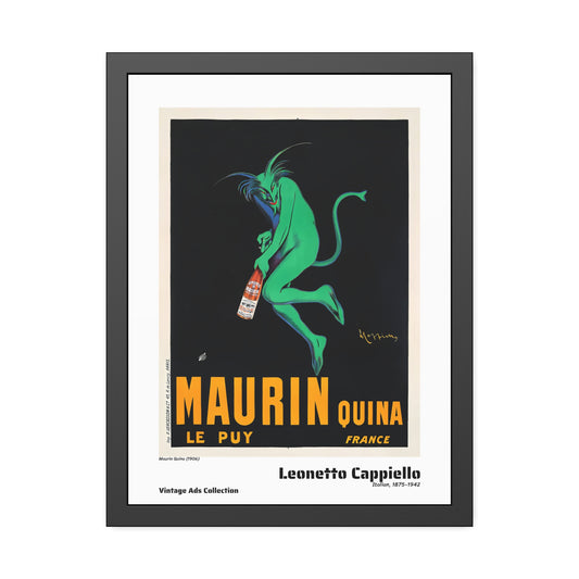 Maurin Quina (1906) by Leonetto Cappiello / Affiche Encadrée Série Vintage Ads Collection