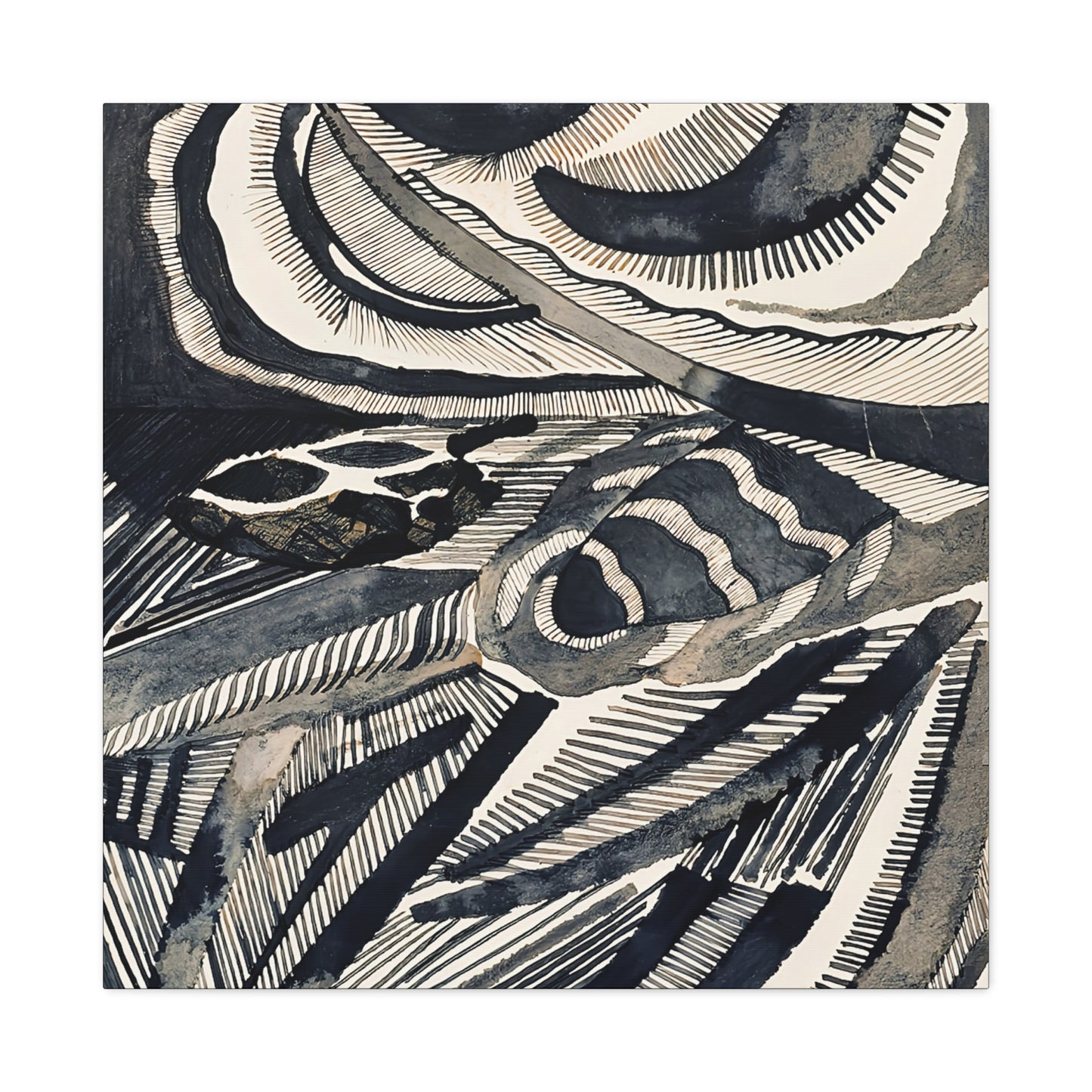 Landschaft (1918) by Otto Freundlich / Reproduction Fine Art sur Toile / Epaisseur 3.2 cm - 1.25 inch