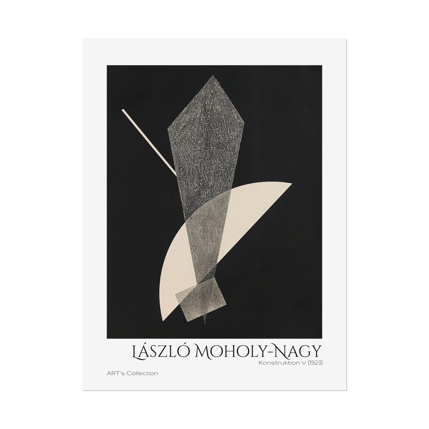 Konstruktion V (1923) by László Moholy-Nagy / Affiche imprimée - Série ART's Collection