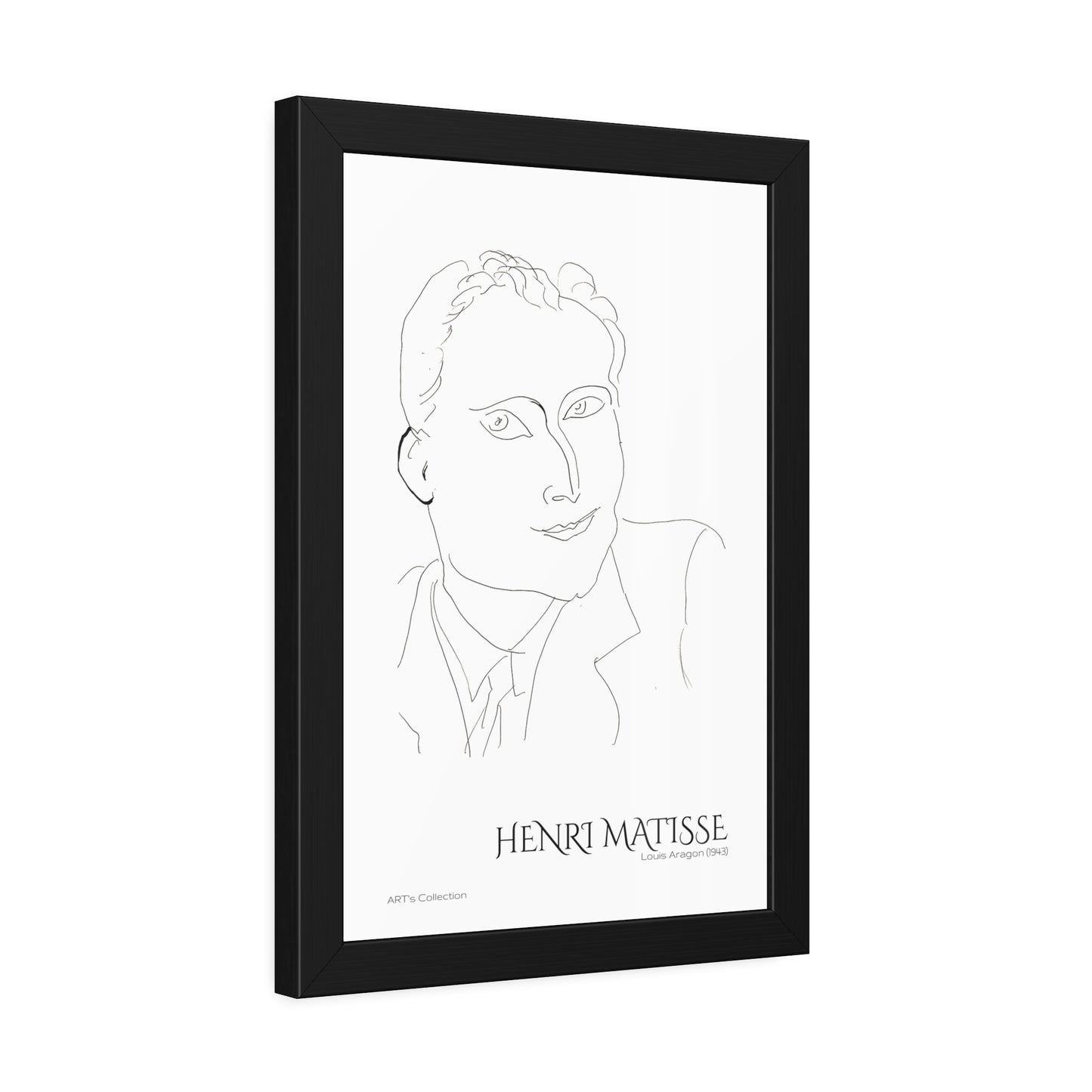 Louis Aragon (1943) by Henri Matisse / Affiche Encadrée série ART's Collection
