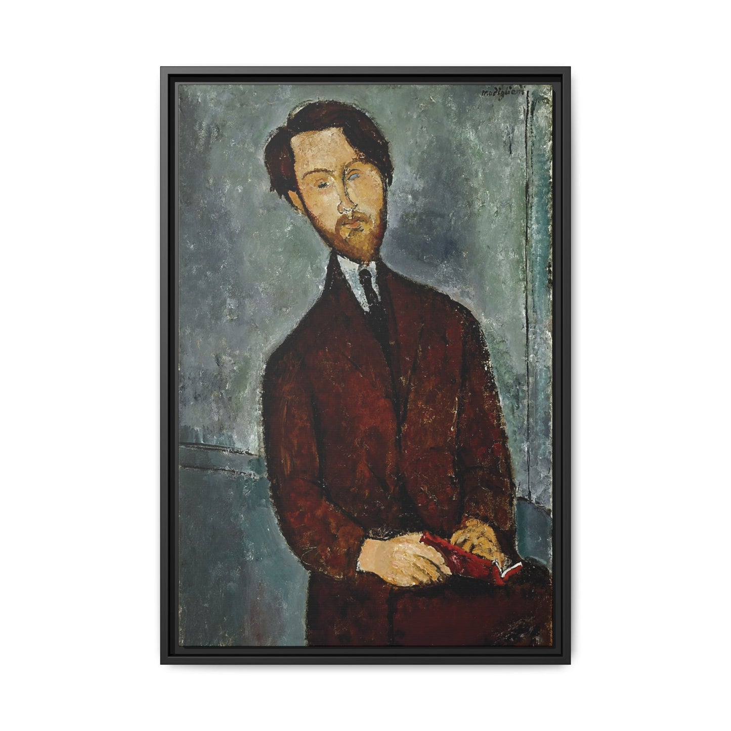 Léopold Zborowski (1911-1920) by Amedeo Modigliani / Toile encadrée sur caisse américaine