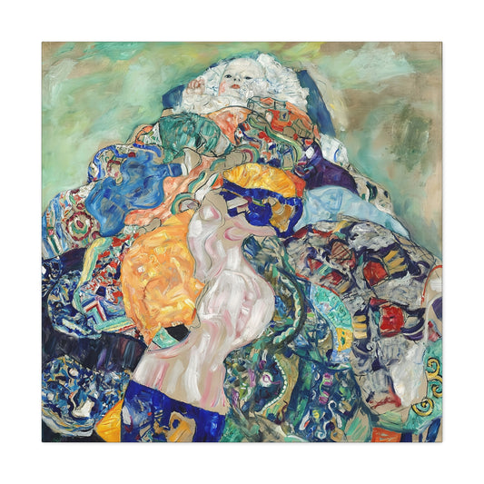 Baby - Cradle (1917-1918) by Gustav Klimt / Reproduction Fine Art sur Toile / Flanc Large Epaisseur 3.2 cm - 1.25 inch