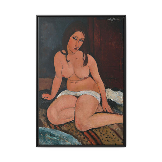 Seated Nude (1917) by Amedeo Modigliani / Toile encadrée sur caisse américaine