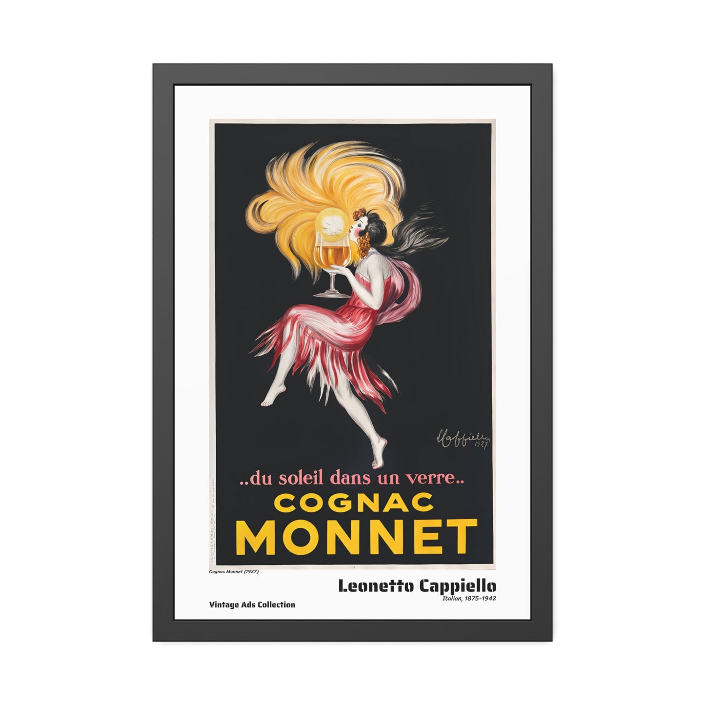 Cognac Monnet (1927)) by Leonetto Cappiello / Affiche Encadrée Série Vintage Ads Collection
