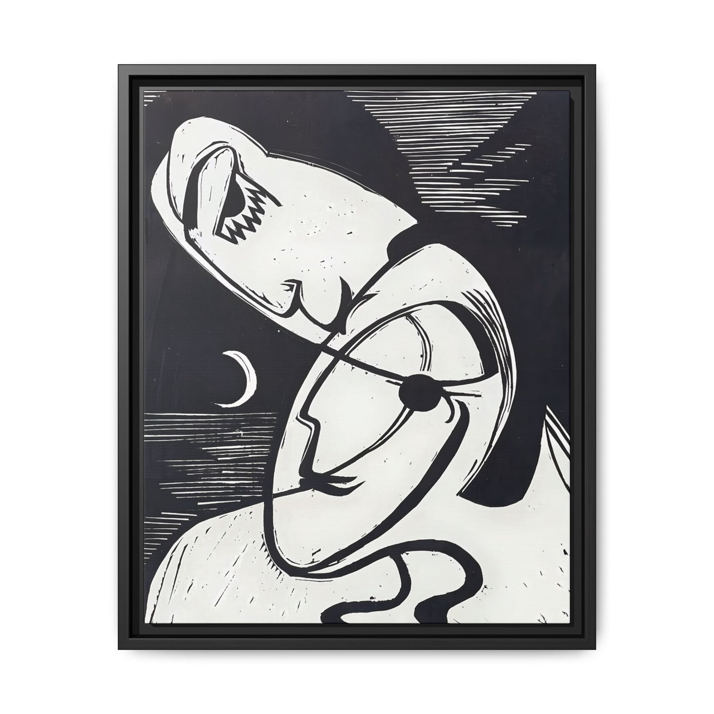 The Kiss (1930) by Ernst Ludwig Kirchner / Toile encadrée sur caisse américaine