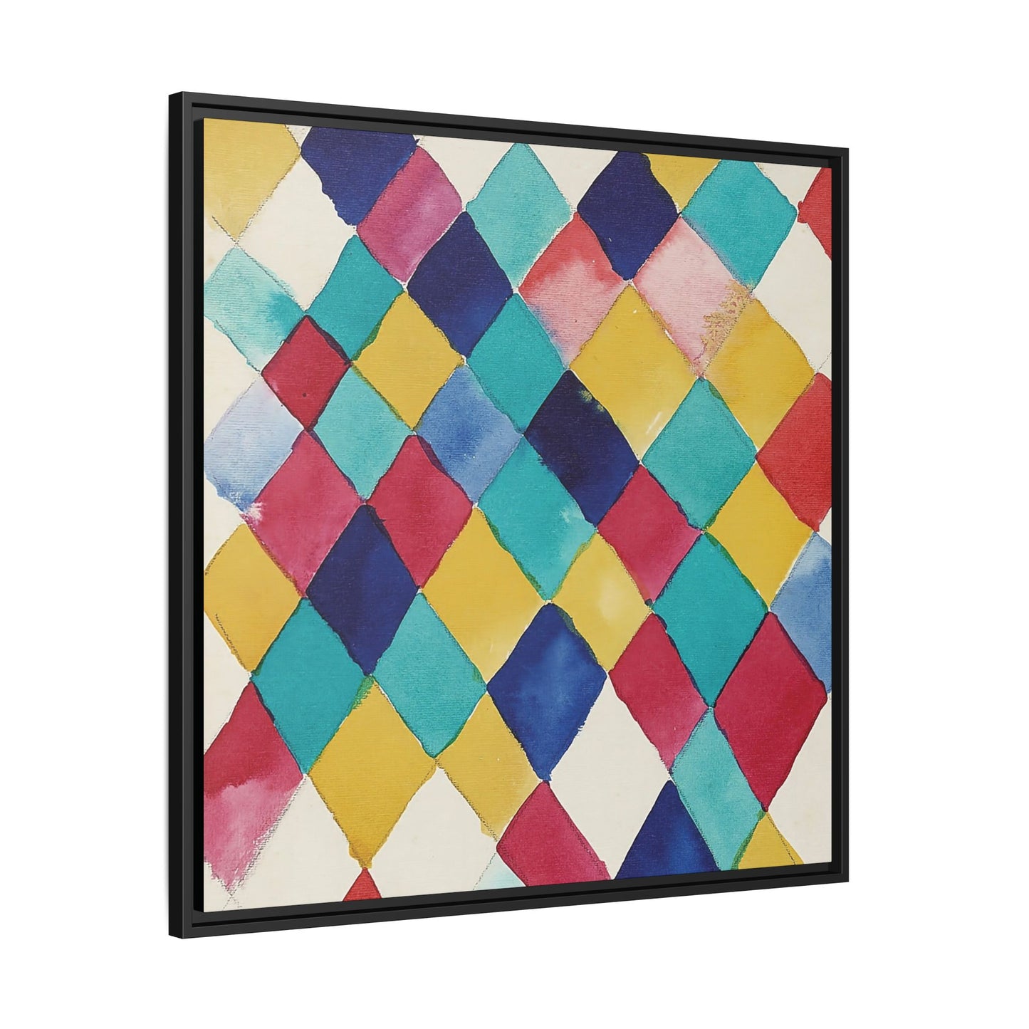 Wassily Kandinsky / Étude des couleurs avec les diamants (1913) / Toile encadrée sur caisse américaine