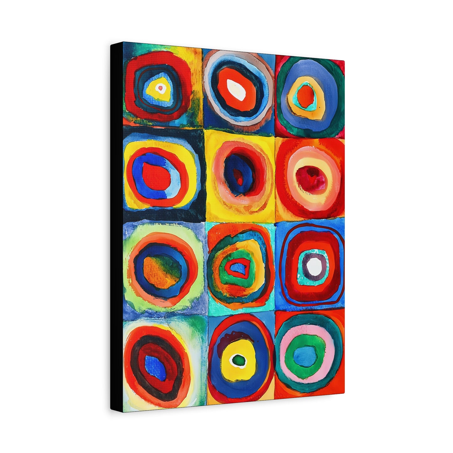 Quadrate mit konzentrischen Ringen (1913) by Wassily Kandinsky / Reproduction Fine Art sur Toile / Epaisseur 3,2cm - 1'25 po